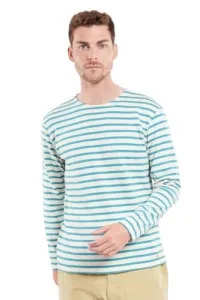 Men's Heritage Long Sleeve Sailor Sweater, Nature/Pagoda, XXXL Men's Heritage Long Sleeve Sailor Sweater, Nature/Pagoda, XXXL