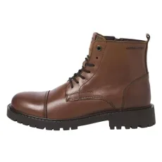 Men's Jfwtremor Leather Boot Sn Lace-up Ankle, Cognac, 7 UK