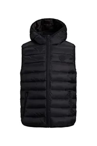 Men's Jjemagic Body Warmer Hood Down Vest, Black, L