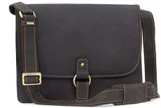 Men's Leather Messenger Shoulder Bag - Medium 12 13 inch Laptop Bag - Crossbody Work Bag for A4 Notebooks - 18797 GIANNI - Oil Brown Men's Leather Messenger Shoulder Bag - Medium 12 13 inch Laptop Bag - Crossbody Work Bag for A4 Notebooks - 18797 GIANNI - Oil Brown