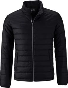 Men's Light, Padded Quilted Jacket (S, Black) Men's Light, Padded Quilted Jacket (S, Black)