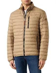 Men's Lightweight quilted jacket without Hood blouson, beige, 52 Men's Lightweight quilted jacket without Hood blouson, beige, 52