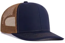 Men's Mesh Baseball Caps Outdoor Adjustable Peaked Cap for Men UK Summer Sun Protection Tracker Hat Cotton Driver Driving Caps Casual Breathable Duckbill Hat Hiking Sports Cap Navy Blue Brown