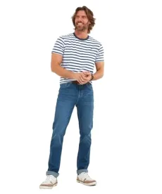 Men's Mid Wash Straight Leg Jeans, 34W x 30L Men's Mid Wash Straight Leg Jeans, 34W x 30L