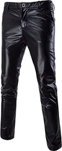 Mens Night Club Metallic Gold Suit Pants/Straight Leg Trousers Black 30