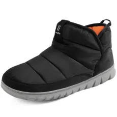 Men's Nylon Boots Warm Memory Foam Non-Slip for Indoor & Outdoor Rubber Sole Snow Boots Slipper House Shoes Gift for Him