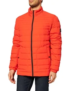 Men's Oswizz Quilted Jacket, Bright Orange821, 52 Men's Oswizz Quilted Jacket, Bright Orange821, 52