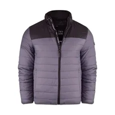 Mens Padded Jacket Inner and Zip Side Pockets Body Warmer Contrast Coat Charcoal, S