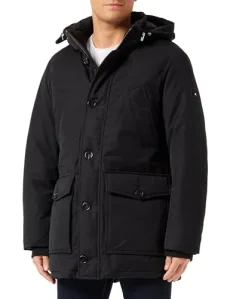 Men's Parka Non Fur Down Parka Winter, Black (Black), XXL Men's Parka Non Fur Down Parka Winter, Black (Black), XXL