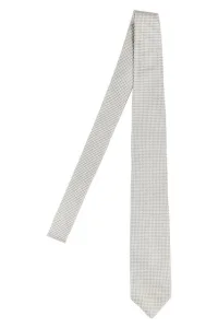 Mens Patterned tie Silver Size U