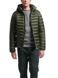 Men's Quilted Jacket, Dark Moss Green, L Men's Quilted Jacket, Dark Moss Green, L