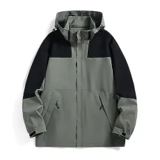 Men's Quilted Jacket Lightweight Breathable Hooded Jacket Windproof Rain Coat Contrast Patchwork Lightweight Waterproof Jacket Men, Ag, 4X-Large Beach 2 Men's Quilted Jacket Lightweight Breathable Hooded Jacket Windproof Rain Coat Contrast Patchwork Lightweight Waterproof Jacket Men, Ag, 4X-Large Beach 2