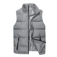 Men's Quilted Puffer Vest Padded Gilet Bodywarmer Down Jacket Body Warmer Sleeveless Puffer Coats with Zip Pockets Winter Outdoor Work Sports Running Waistcoat UK Sale Clearance