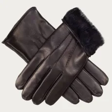 Mens Rabbit Fur Lined Leather Gloves Mens Rabbit Fur Lined Leather Gloves