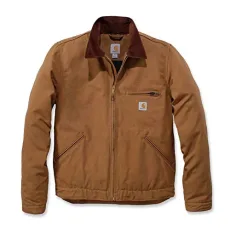 Men's Relaxed Fit Duck Blanket Lined Detroit Jacket, Brown, L