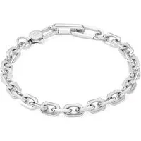 Men's Silver Stainless Steel Chain Bracelet - Silver Men's Silver Stainless Steel Chain Bracelet - Silver