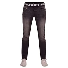 Mens Slim Fit Jeans Free Belt Button Fly Straight Leg Designer Denim Mens Slim Fit Jeans Free Belt Button Fly Straight Leg Designer Denim