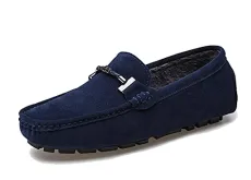 Mens Slip on Loafer Shoes Fashion Dress Moccasins with Buckle 5088# Winter Dark Blue UK 10 Mens Slip on Loafer Shoes Fashion Dress Moccasins with Buckle 5088# Winter Dark Blue UK 10