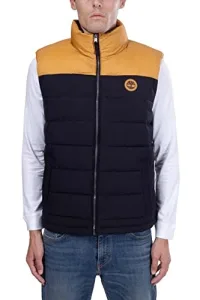 Men's South Twin Lake TFO Heavy Puffer Vest Wheat Boot Jacket, Black/White, XXL