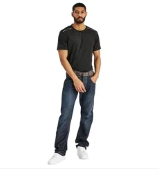 Mens Straight Leg Jeans - Comfortable - Hardwearing Denim Mens Jeans in Dark Wash, Stonewash Blue Jeans - Sizes 28-44 Waist Mens Straight Leg Jeans - Comfortable - Hardwearing Denim Mens Jeans in Dark Wash, Stonewash Blue Jeans - Sizes 28-44 Waist