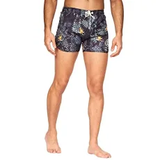 Men's Swimming Shorts, Black / White, XL Men's Swimming Shorts, Black / White, XL