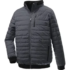 Men's Thiant Mn Quilted Jacket with Roll-Up Hood, Large Sizes, Blue Grey, 3XL Men's Thiant Mn Quilted Jacket with Roll-Up Hood, Large Sizes, Blue Grey, 3XL