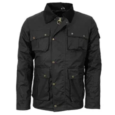 Mens Utilitas II Antique Wax Jacket with Diamond Quilted Lining (XL, Black - BLK) Mens Utilitas II Antique Wax Jacket with Diamond Quilted Lining (XL, Black - BLK)