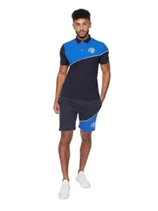 Men's VENTAMOORE Polo Short Sleeve T-shirt and Shorts Set (S, Navy/Blue) Men's VENTAMOORE Polo Short Sleeve T-shirt and Shorts Set (S, Navy/Blue)