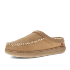 Mens Victor Microsuede Clog House Shoe Slippers, Wheat, Large Mens Victor Microsuede Clog House Shoe Slippers, Wheat, Large