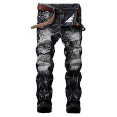 Men's Vintage Slim Fit Straight Leg Jeans Denim Trousers Pants Black 29 Men's Vintage Slim Fit Straight Leg Jeans Denim Trousers Pants Black 29