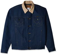 Men's Western Style Lined Denim Jacket, Denim/Blanket, XXL Tall Men's Western Style Lined Denim Jacket, Denim/Blanket, XXL Tall