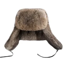 Mens Winter Thick Warm Hat with Earflaps,Mens Winter Windproof Trapper Hat,Russian Ushanka Aviator Hat with Earflaps for Men Women (UK, Alpha, XL, Brown)