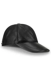 Mens Womens Unisex Real Leather Black Napa Soft Baseball Cap Hat Free Size Mens Womens Unisex Real Leather Black Napa Soft Baseball Cap Hat Free Size