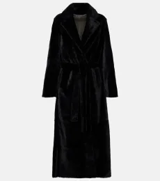 Meret shearling wrap coat