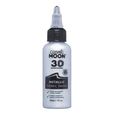 Metallic 3D Fabric Paint, Silver Metallic 3D Fabric Paint, Silver