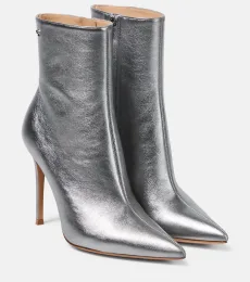 Metallic leather ankle boots Metallic leather ankle boots
