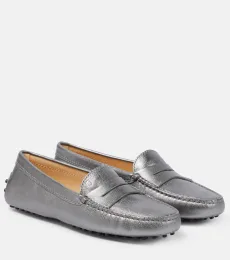 Metallic leather moccasins Metallic leather moccasins