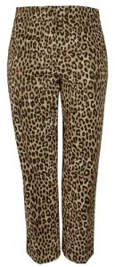 Michael Plus Size Animal Cheetah Print Strech Twill Ankle Pants, Dark Camel, 28 Plus Michael Plus Size Animal Cheetah Print Strech Twill Ankle Pants, Dark Camel, 28 Plus