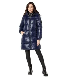 MICHAEL Women's Puffer Winter Coat, Midnight Blue, XXL MICHAEL Women's Puffer Winter Coat, Midnight Blue, XXL