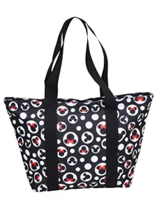 Mickey Minnie Mouse Icon Polka Dot Travel Beach Tote (Mickey & Minnie)