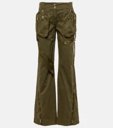 Mid-rise flared cargo jeans Mid-rise flared cargo jeans