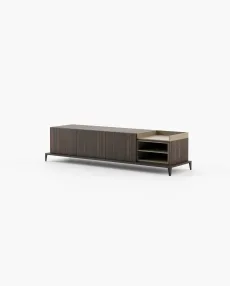 MILOS Media Unit Smoked Eucalyptus Veneer Matte