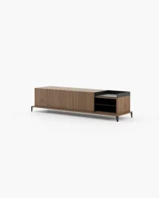 MILOS Media Unit Walnut Veneer Matte