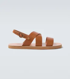 Miltos leather slingback sandals Miltos leather slingback sandals