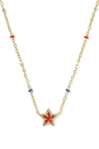 Mini Cassidy Gold Short Pendant Necklace Red Illusion Mini Cassidy Gold Short Pendant Necklace Red Illusion