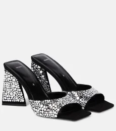 Mini Devon 85 embellished suede mules
