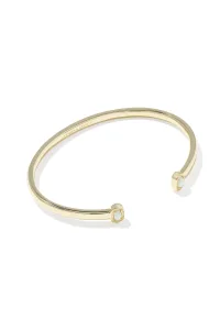 Mini Elton Gold Cuff Bracelet Bright White Lab Grown Opal Mini Elton Gold Cuff Bracelet Bright White Lab Grown Opal