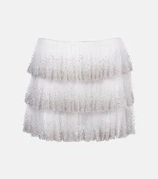 Mini-jupe Evie en tulle à perles fantaisie Mini-jupe Evie en tulle à perles fantaisie