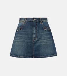 Mini-jupe Horsebit en denim