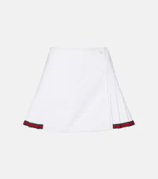 Mini-jupe Web Stripe en popeline de coton Mini-jupe Web Stripe en popeline de coton